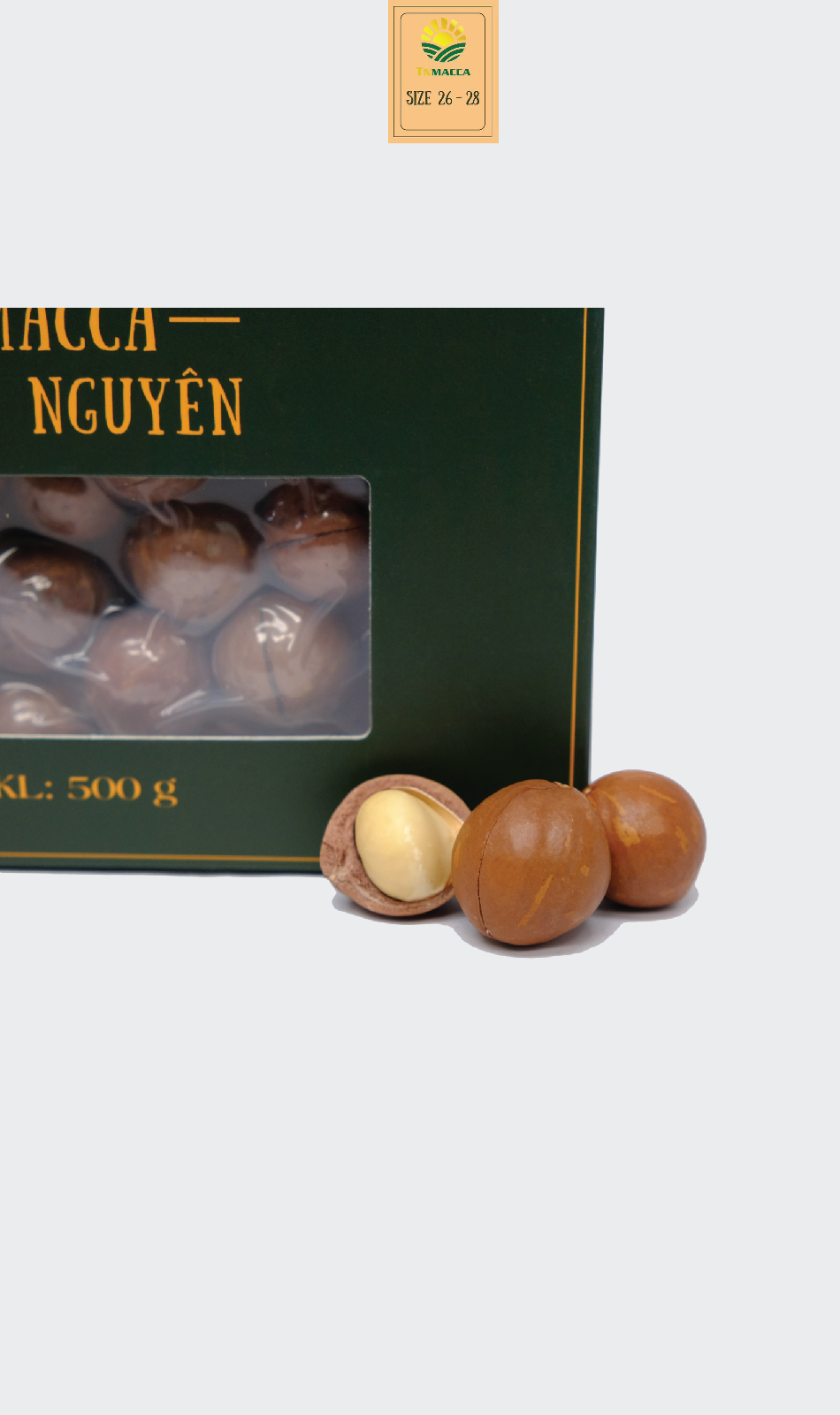 Hạt macca sấy nứt 25-28