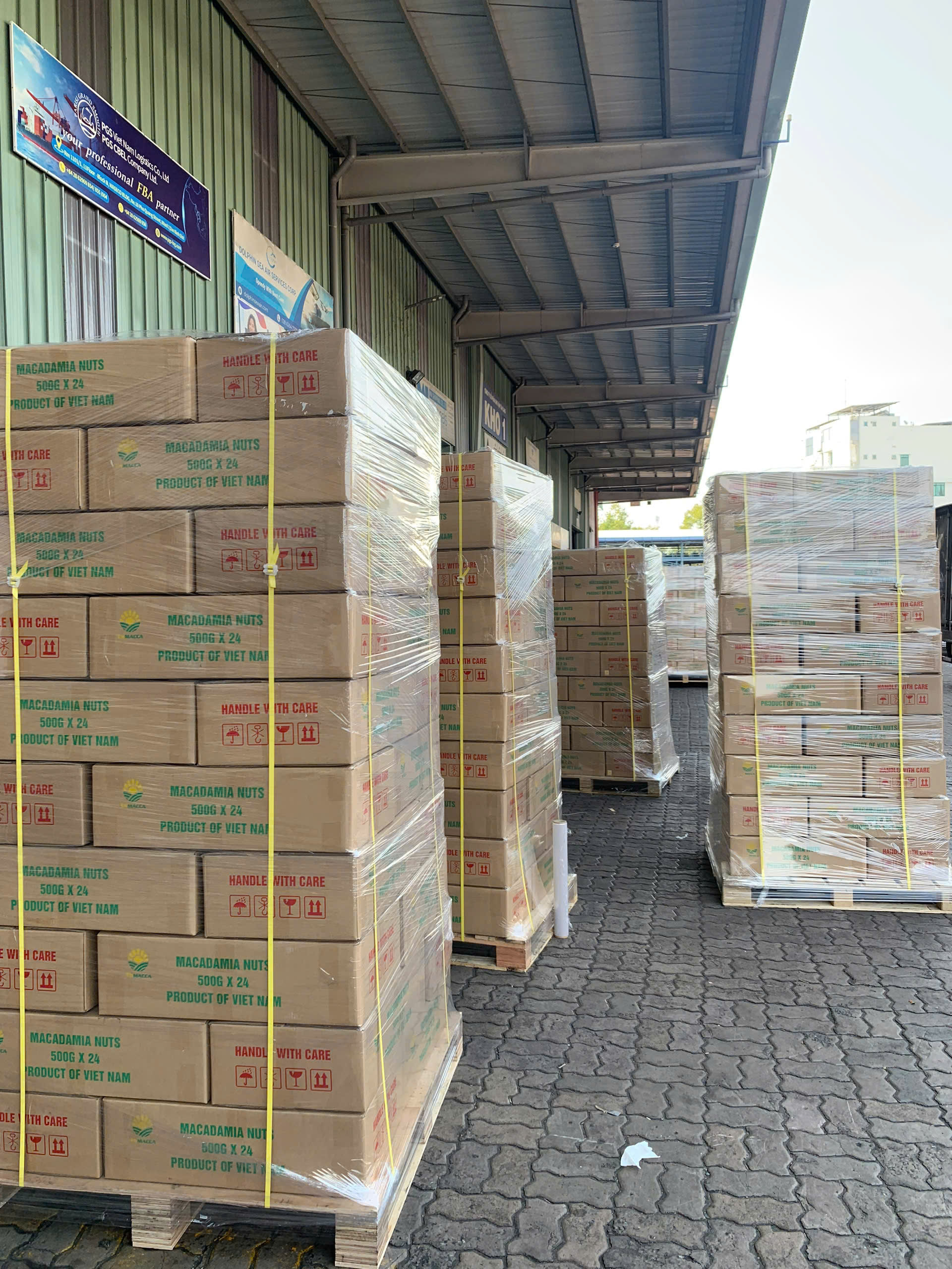 Đơn hàng macca xuất khẩu