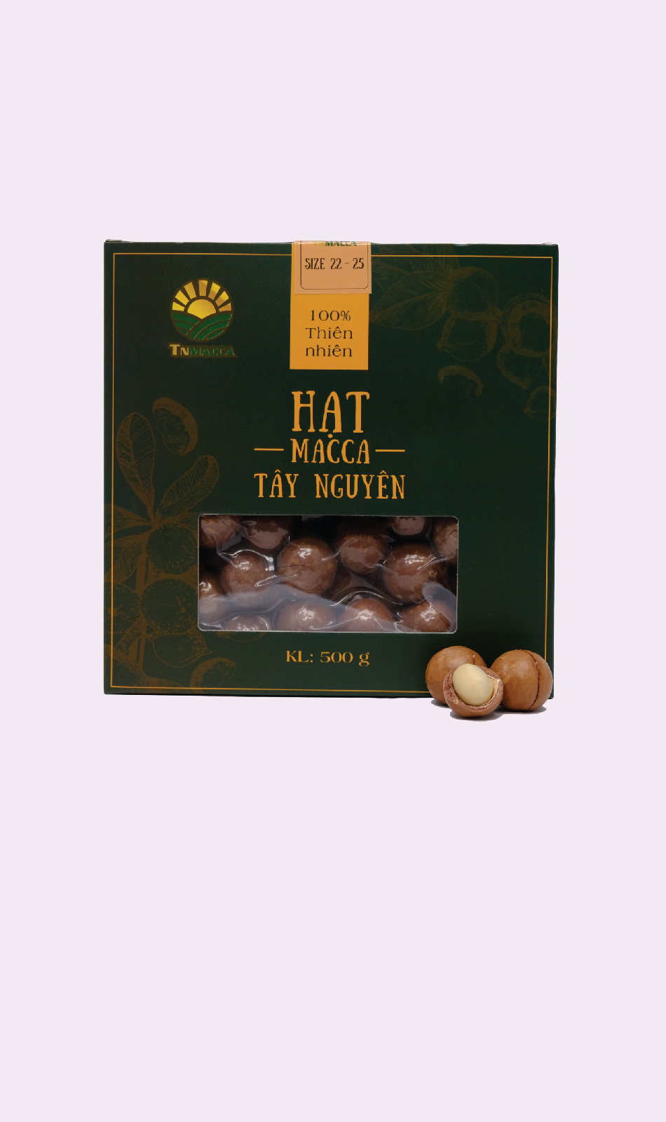 Hạt macca sấy nứt 22-25