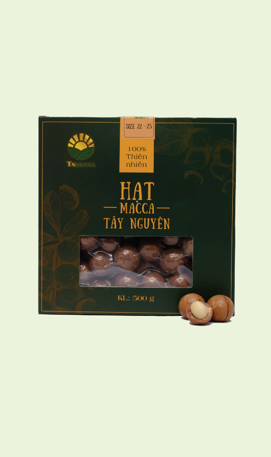 Hạt macca sấy nứt 22-25